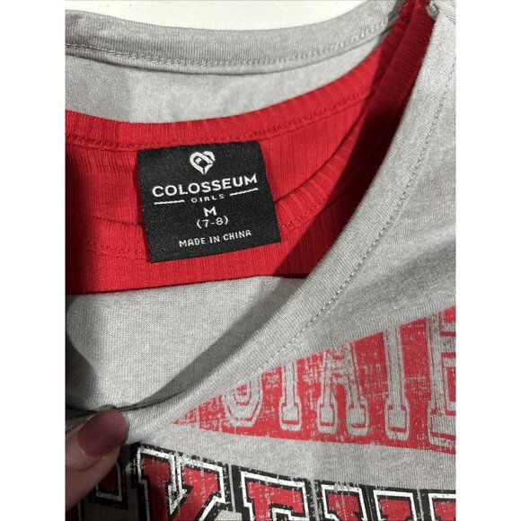 NEW Ohio State Buckeyes Colosseum Tank Top Cropped Tee Layered Shirt Girls M 7-8 - Picture 4 of 9
